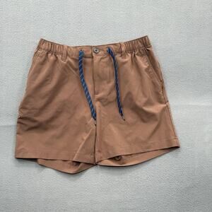 Chubbies Shorts Mens Large Brown 6 inch Inseam Regular Fit Elastic Waist Stretch